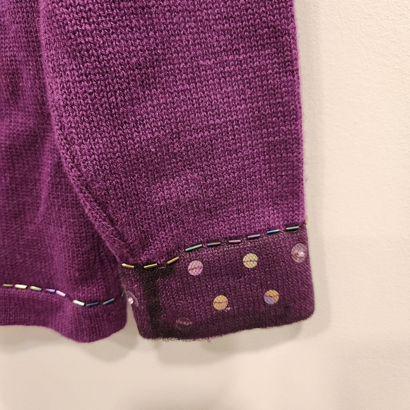 Storybook Knits NWT Tulle IlIusion Button Up Cardigan - Picture 7 of 8